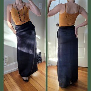 Vanessa Bruno Black Silky Maxi Skirt